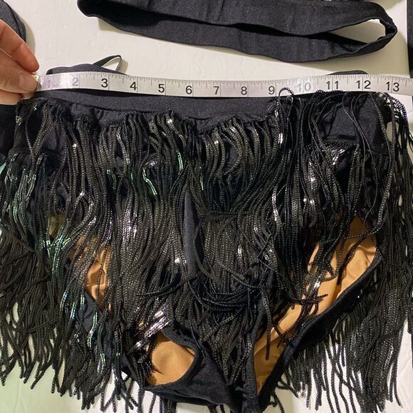 Revolution 10th House Dance Costume 2 piece black sequin BIONIC TH23116 MA adult - Picture 8 of 14